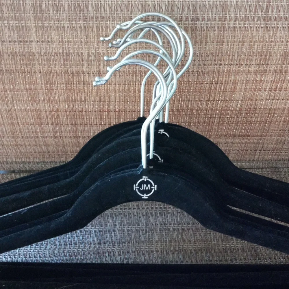 10 Black JM Velvet Hanger